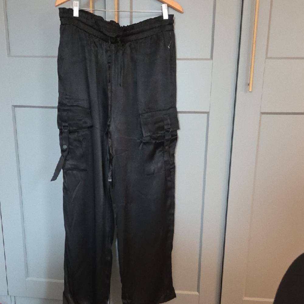 Donna Karan Charcoal Wide Leg Pants
